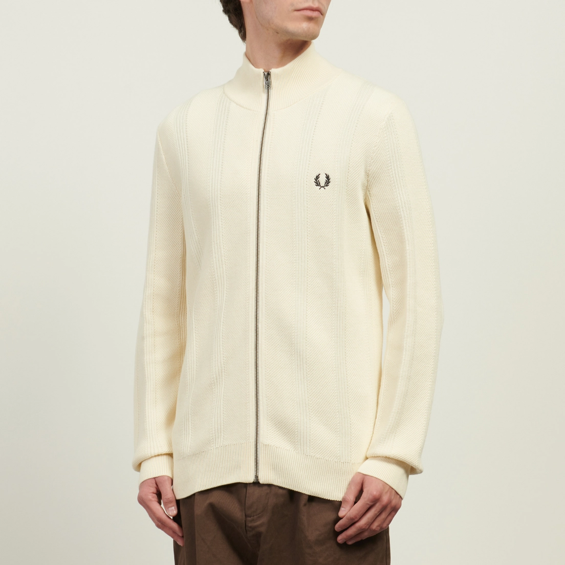 Fred Perry Мужской свитер Textured Zip Through Cardigan