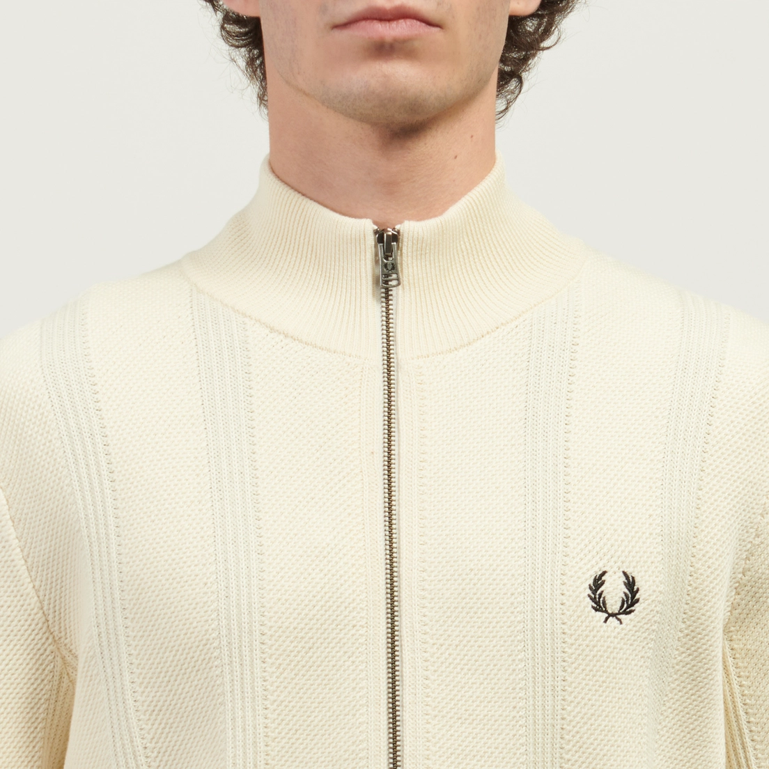 Fred Perry Мужской свитер Textured Zip Through Cardigan