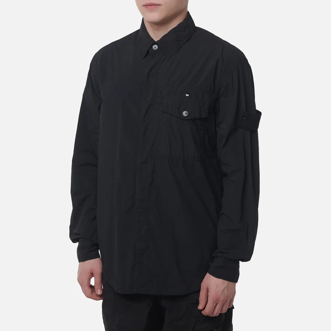 Stone Island Мужская рубашка Nylon Smerigliato Ghost