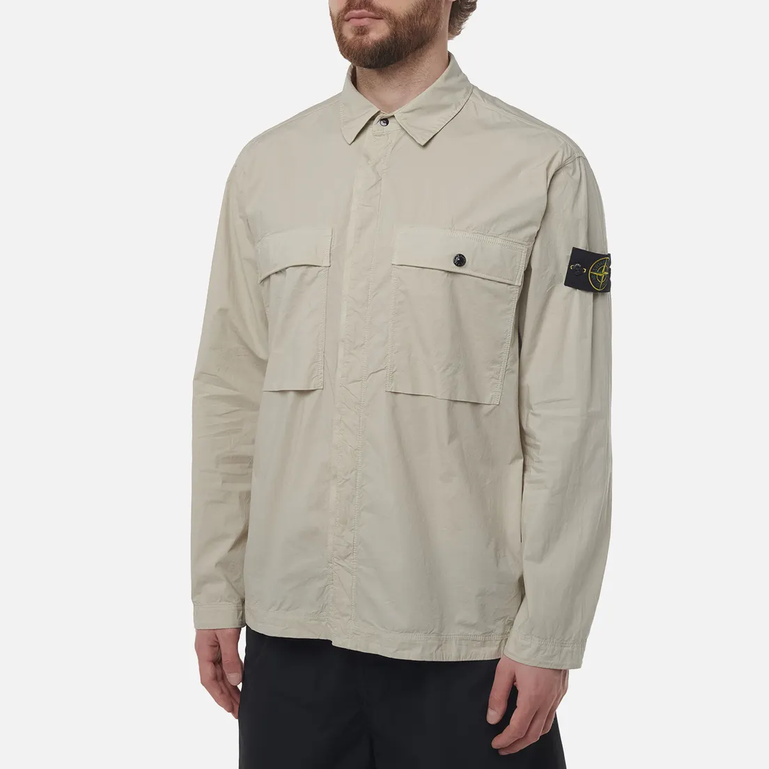 Stone Island Мужская рубашка Stretch Cotton Tela Paracadute