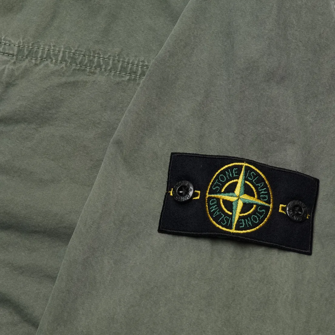 Stone Island Мужская рубашка Brushed Organic Cotton Canvas Old Effect Overshirt