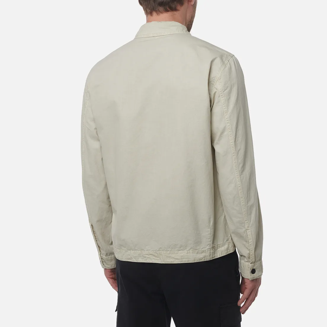 Stone Island Мужская рубашка Brushed Organic Cotton Canvas Old Effect Overshirt