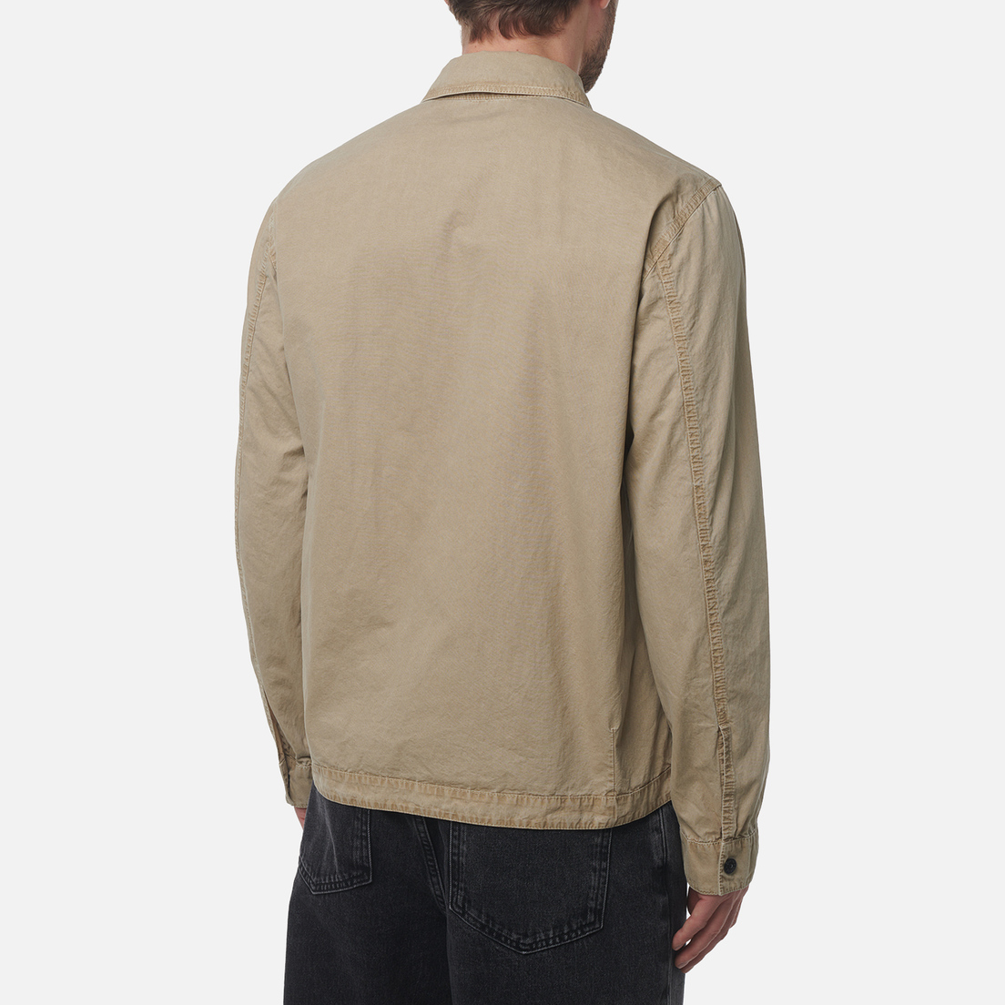 Stone Island Мужская рубашка Brushed Organic Cotton Canvas Old Effect Overshirt