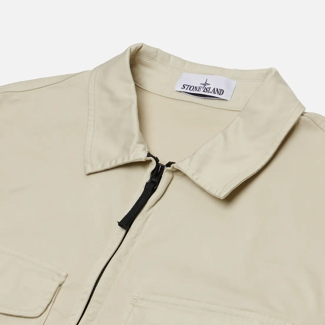 Stone Island Мужская рубашка Organic Stretch Cotton Satin Overshirt