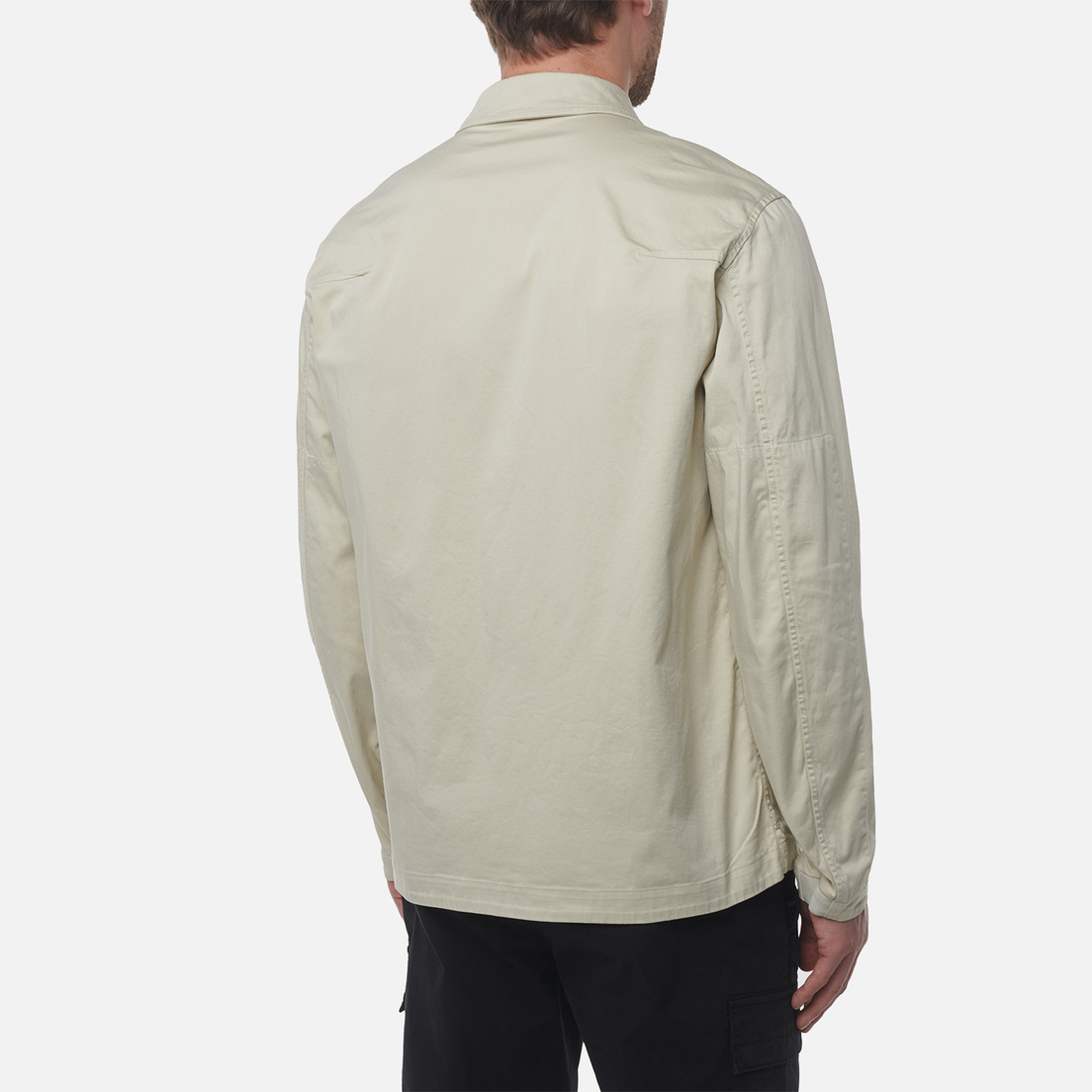 Stone Island Мужская рубашка Organic Stretch Cotton Satin Overshirt