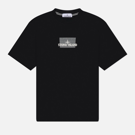 【US規格】希少  STONES  サッカーシャツ 黒 L Мужская футболка Stone Island Grid Print, K1S152100016S0093.V0029