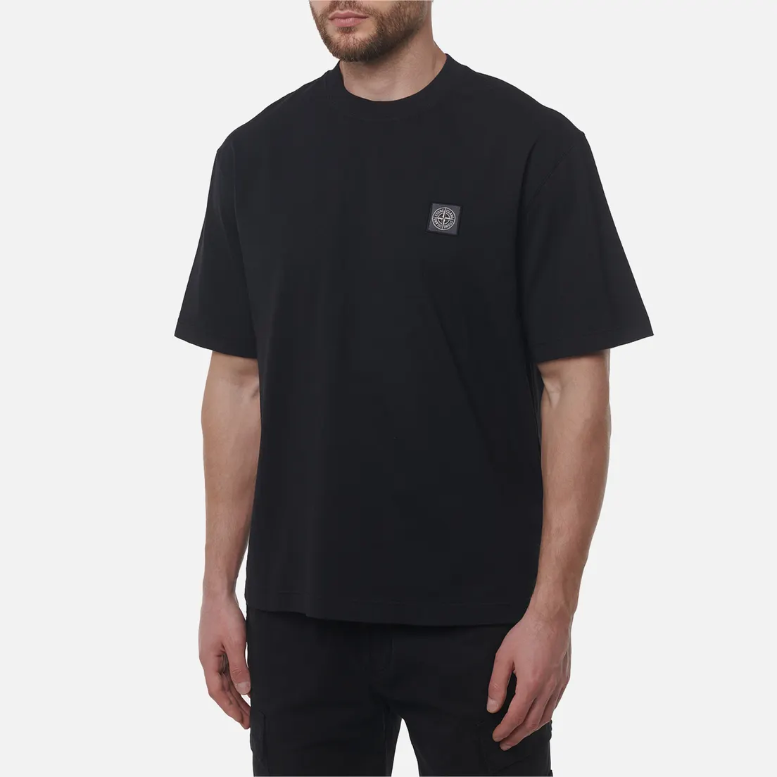 Stone Island Мужская футболка Monocolour Compass Patch