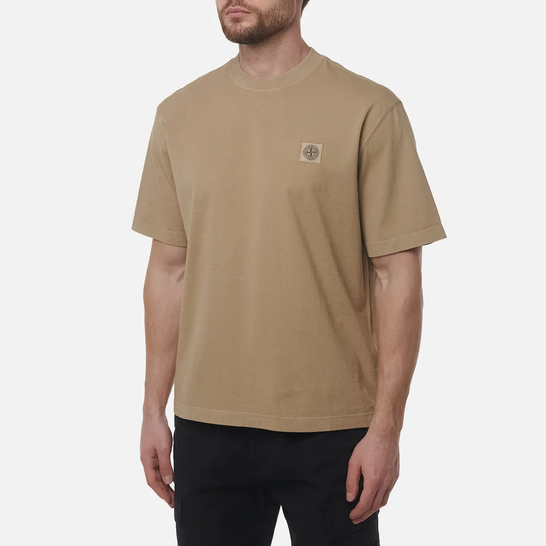 Stone Island Мужская футболка Monocolour Compass Patch