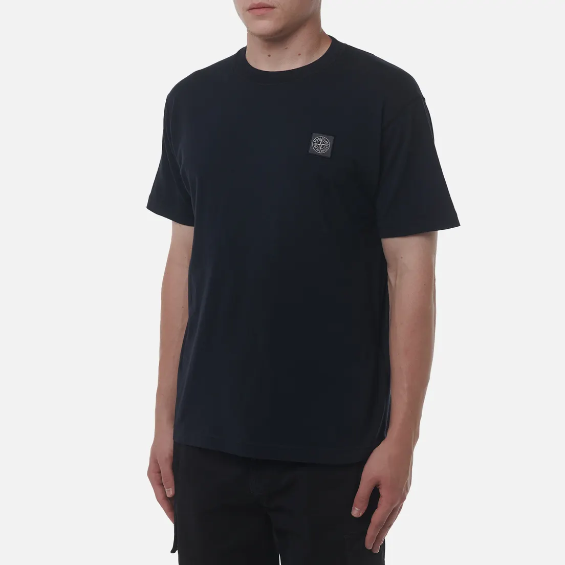 Stone Island Мужская футболка Organic Cotton Jersey Fissato Effect
