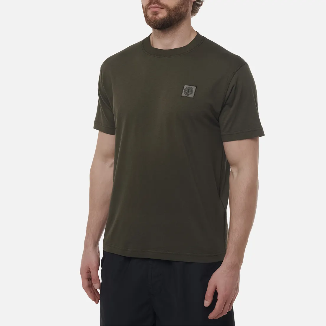 Stone Island Мужская футболка Organic Cotton Jersey Fissato Effect