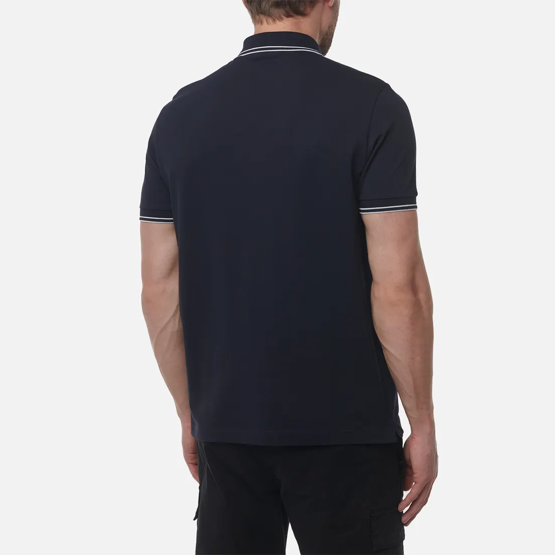 Stone Island Мужское поло Compass Patch Coloured Stripes