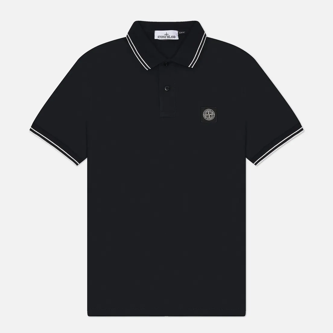 Stone Island Мужское поло Compass Patch Coloured Stripes