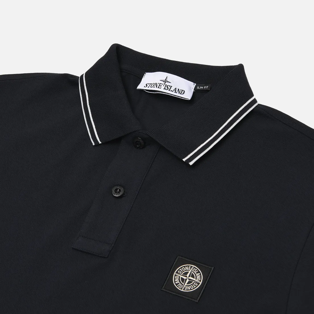 Stone Island Мужское поло Compass Patch Coloured Stripes