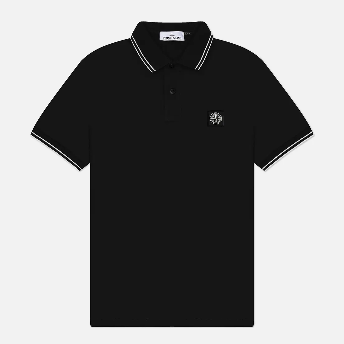 Stone Island Мужское поло Compass Patch Coloured Stripes