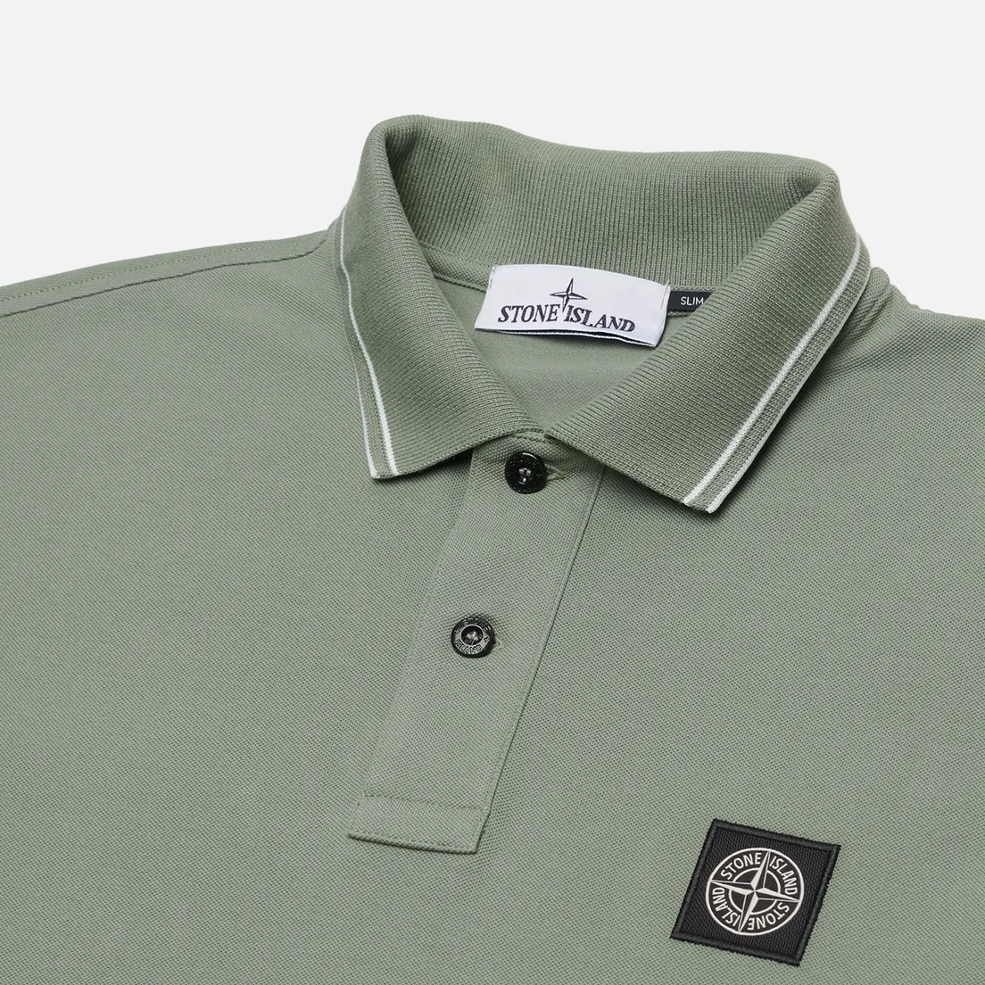 Stone Island Мужское поло Compass Patch Coloured Stripes