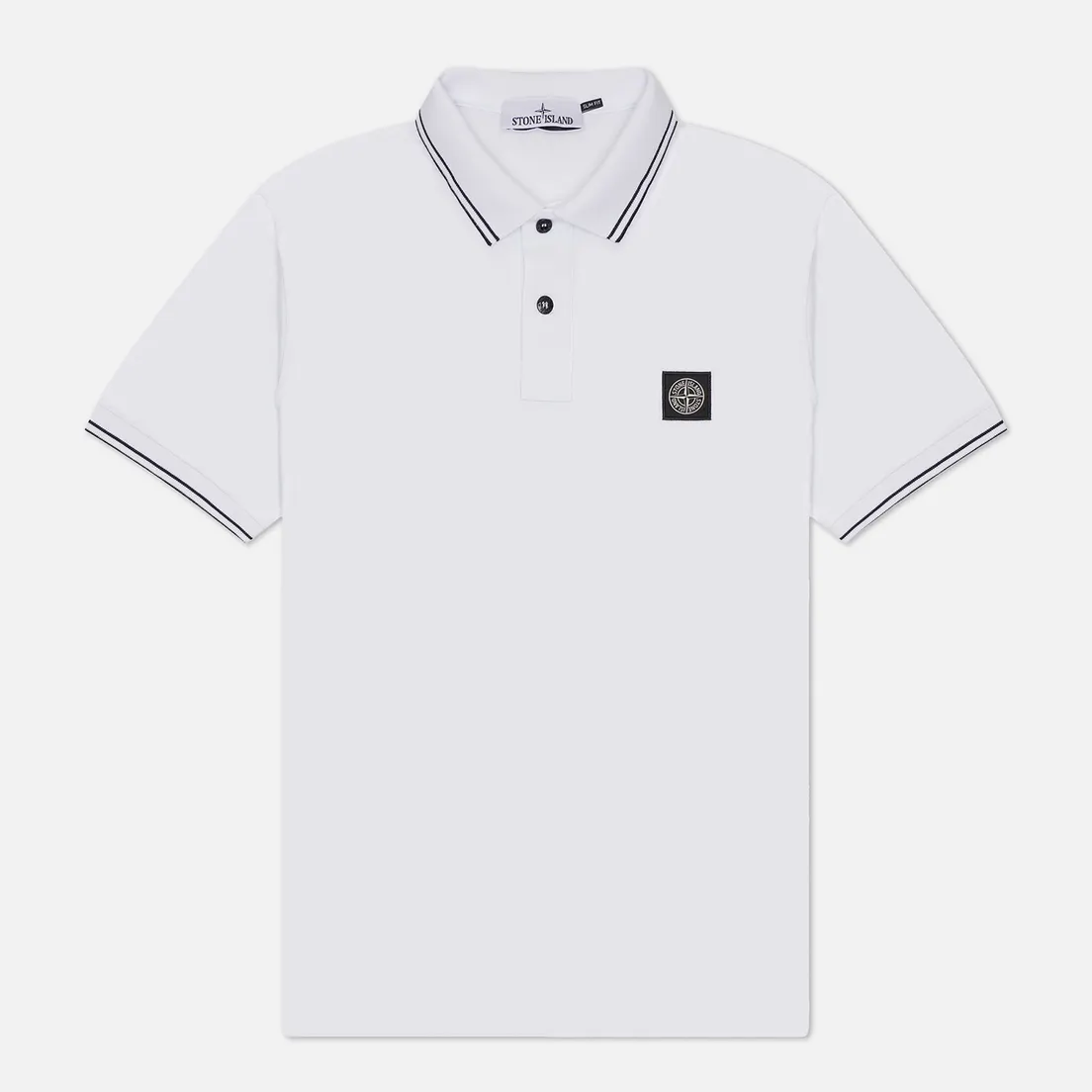 Stone Island Мужское поло Compass Patch Coloured Stripes