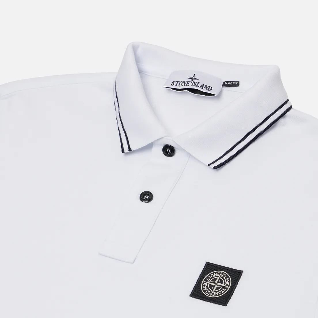 Stone Island Мужское поло Compass Patch Coloured Stripes