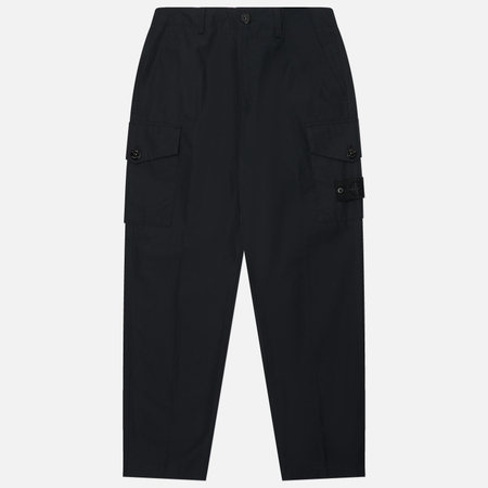 Мужские брюки Stone Island Ghost Piece Cargo Regular, цвет чёрный, размер 30