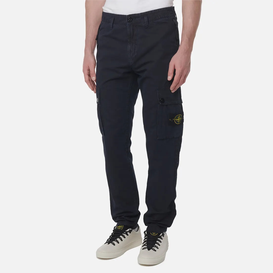 Stone Island Мужские брюки Brushed Organic Cotton Canvas Old Effect Slim