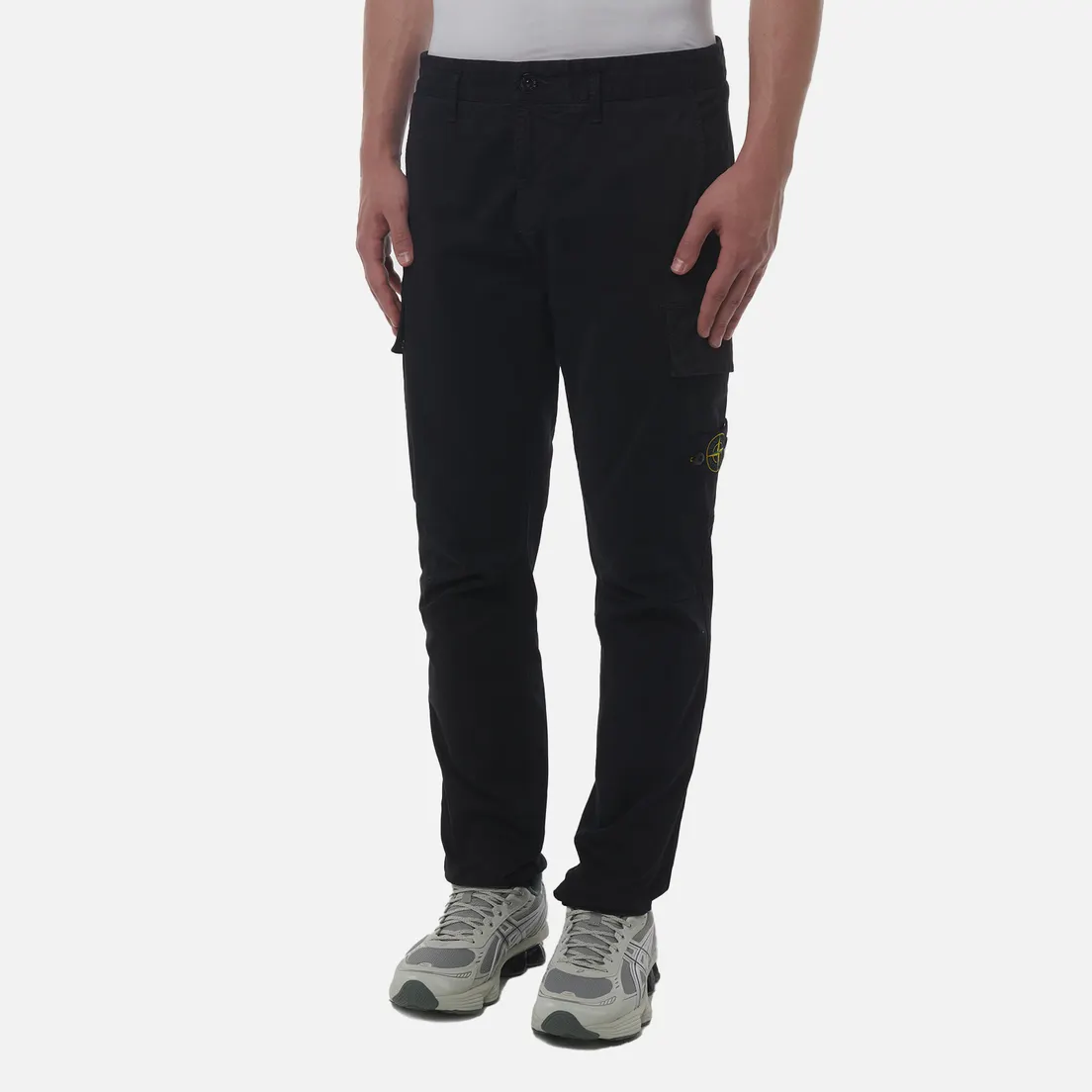Stone Island Мужские брюки Stretch Organic Broken Twill Cotton Old Effect Skinny