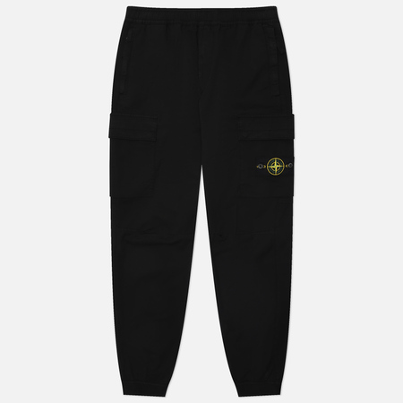 Мужские брюки Stone Island Supima Cotton Twill Stretch-TC Regular, цвет чёрный, размер 31