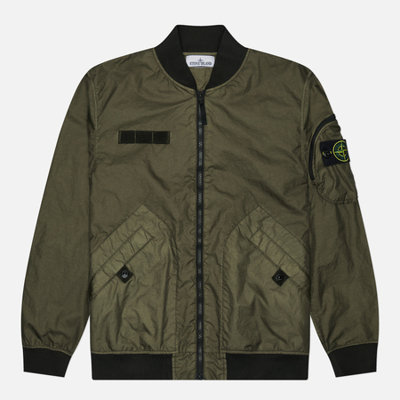 Мужская куртка бомбер Stone Island Membrana 3L TC, цвет оливковый, размер L
