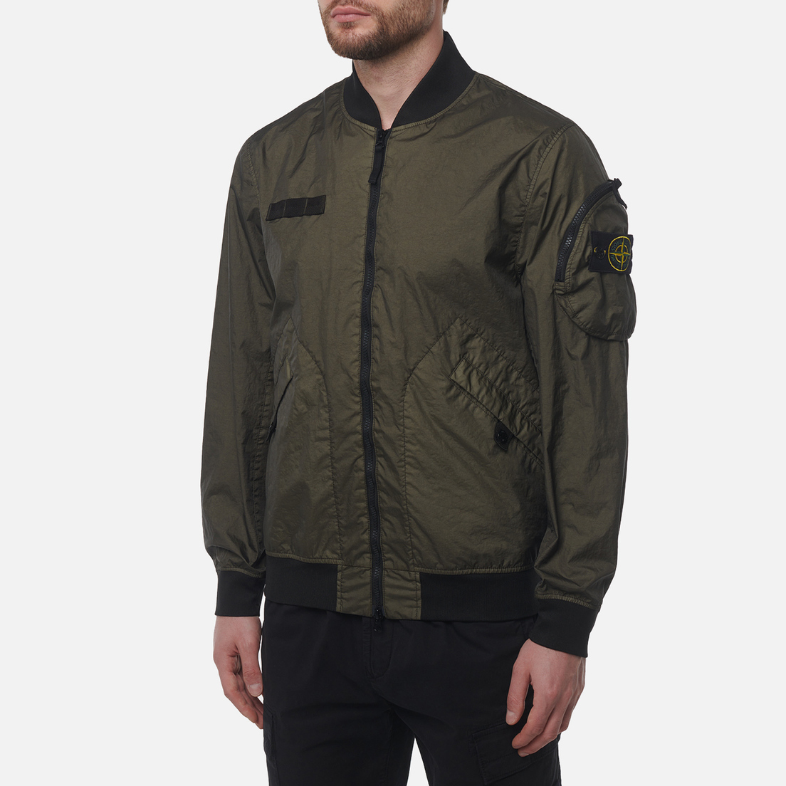 Stone Island Мужская куртка бомбер Membrana 3L TC