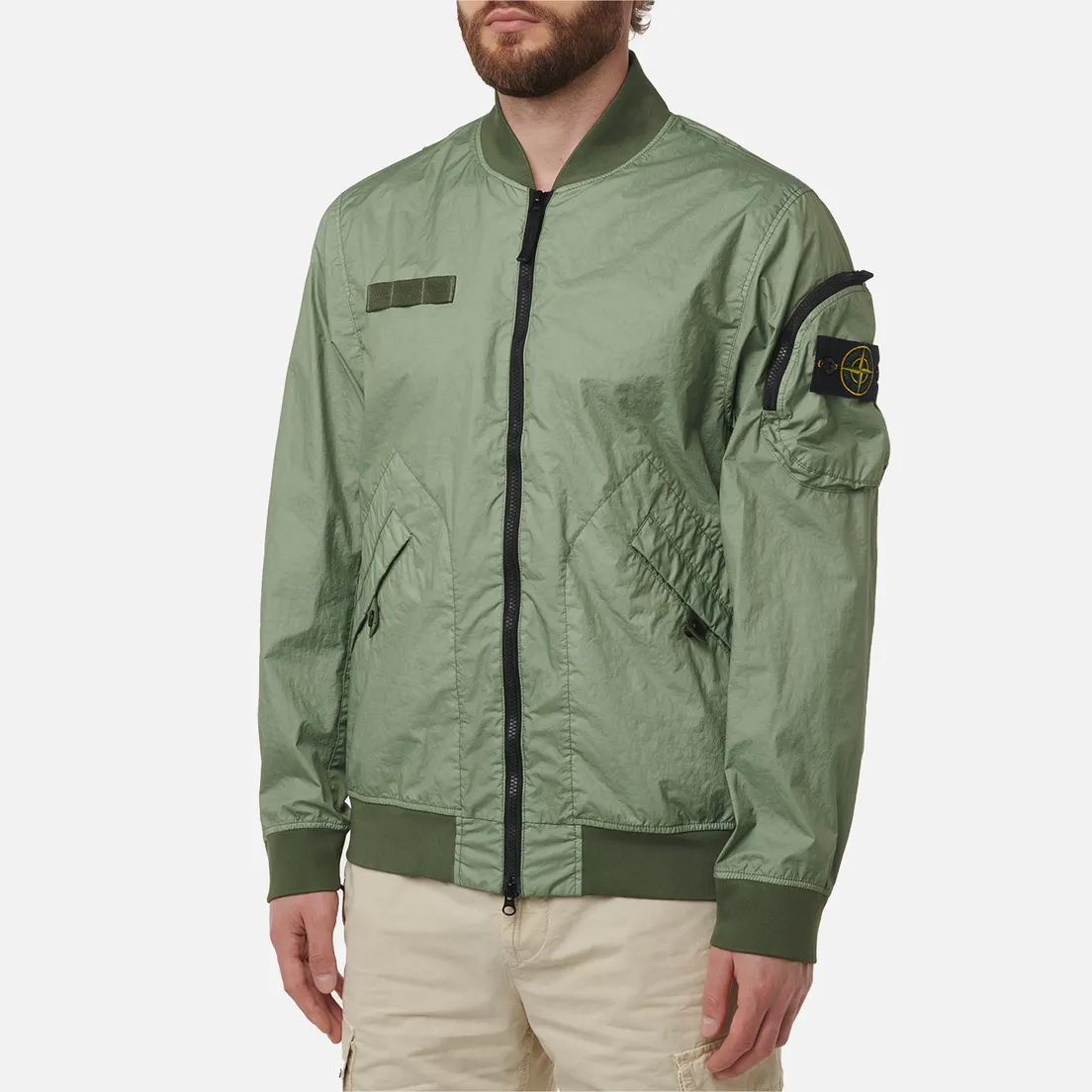 Stone Island Мужская куртка бомбер Membrana 3L TC