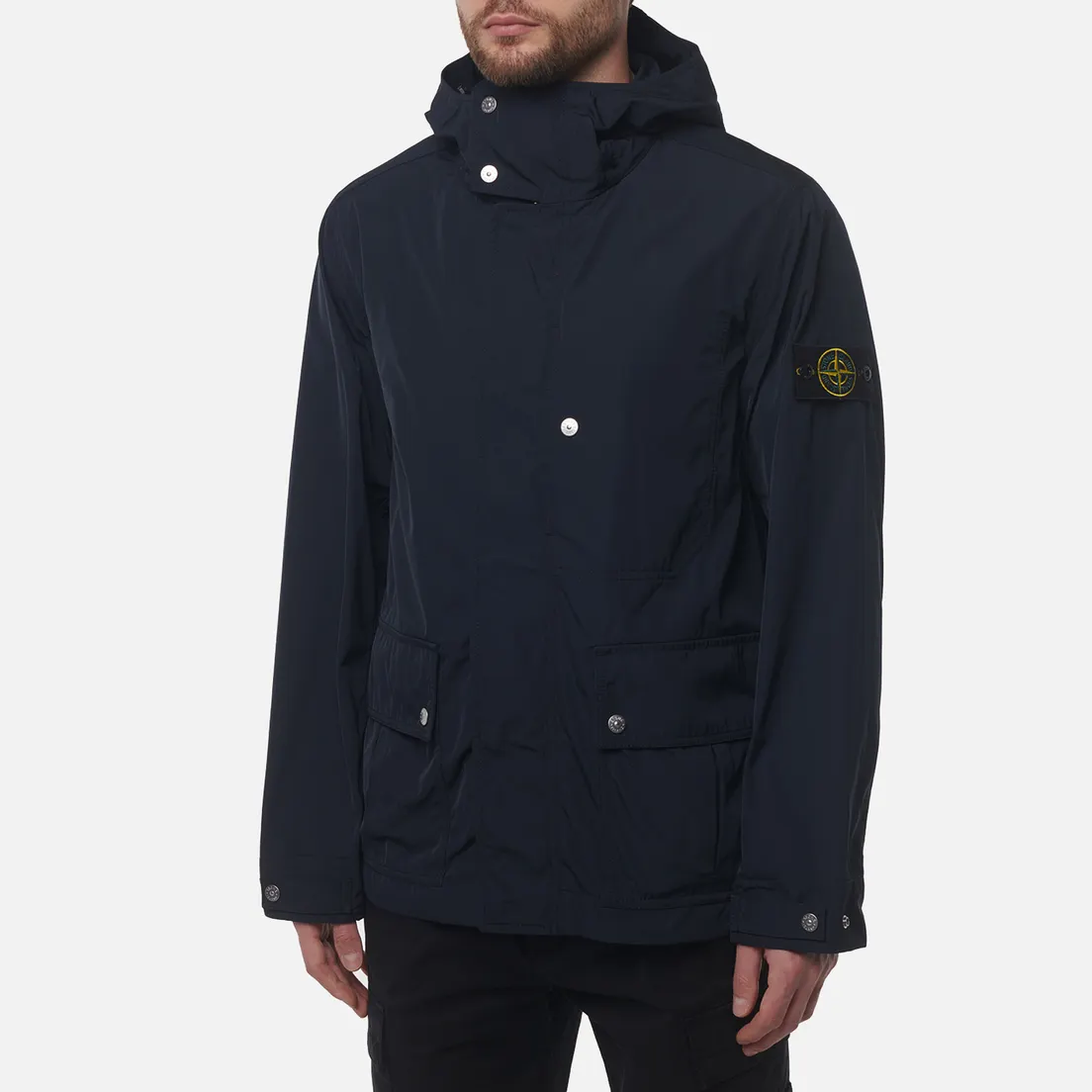 Stone Island Мужская куртка ветровка Micro Twill Hooded