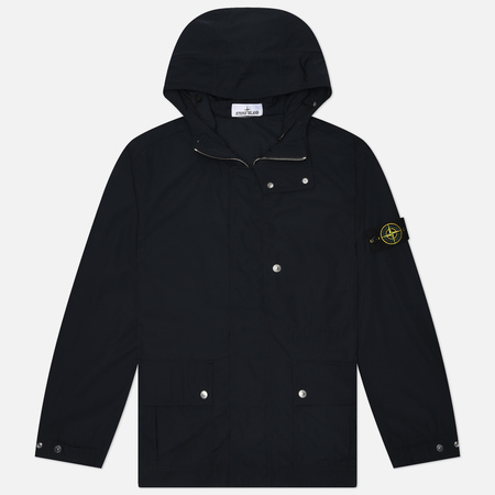  Мужская куртка ветровка Stone Island Micro Twill Hooded, цвет синий, размер M
