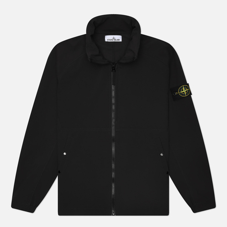  Brandshop Мужская куртка ветровка Stone Island Light Soft Shell-R E.Dye, цвет чёрный, размер L