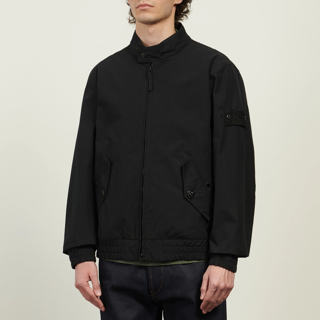 Stone Island Мужская куртка харрингтон Ghost Piece Weatherproof Cotton Canvas