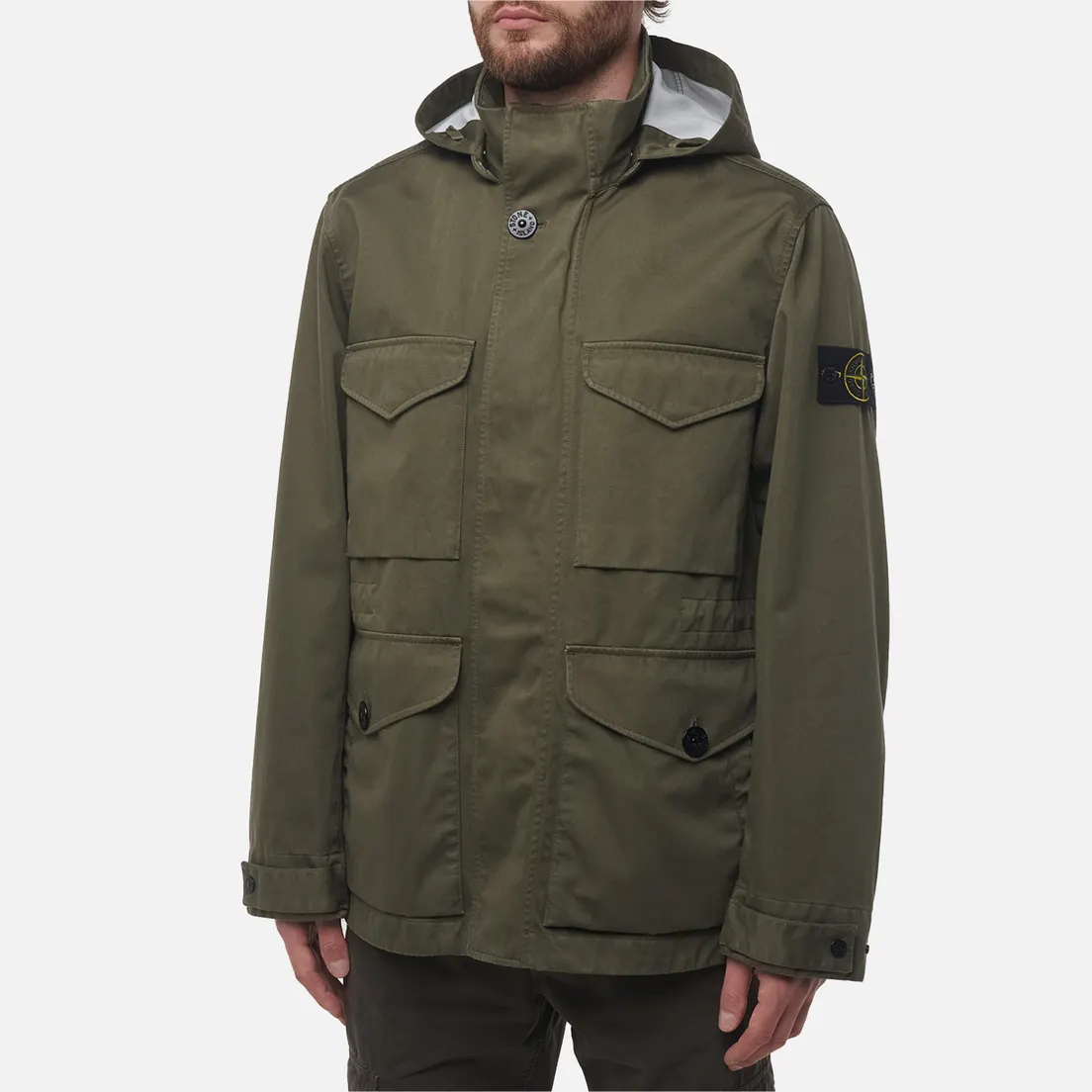 Stone Island Мужская демисезонная куртка Raso Gommato 3L