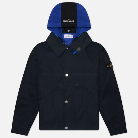 Демисезонные куртки Мужская демисезонная куртка Stone Island Tela Resinata, цвет синий, размер L