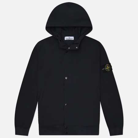   Brandshop Мужская куртка ветровка Stone Island Light Soft Shell-R E.Dye Hooded, цвет синий, размер S
