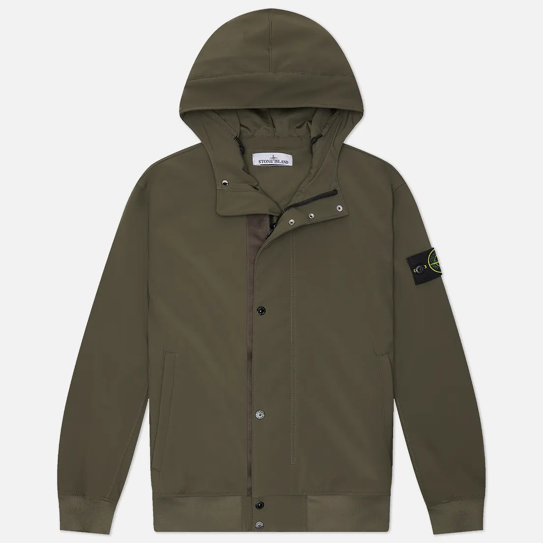 Stone Island Мужская куртка ветровка Light Soft Shell-R E.Dye Hooded