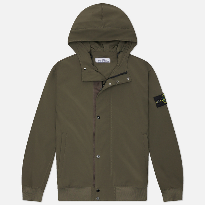 Мужская куртка ветровка Stone Island Light Soft Shell-R EDye Hooded 56350₽