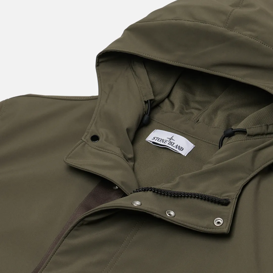 Stone Island Мужская куртка ветровка Light Soft Shell-R E.Dye Hooded