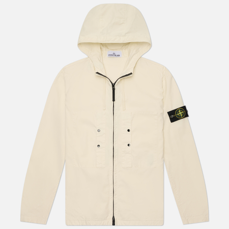 Мужская куртка ветровка Stone Island Supima Cotton Twill Stretch-TC, цвет бежевый, размер M