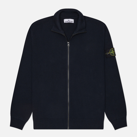   Brandshop Мужской свитер Stone Island Ribbed Soft Zip Cardigan, цвет синий, размер XL