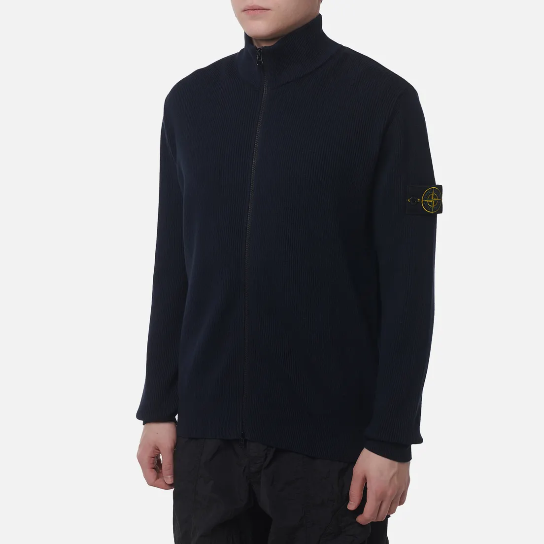 Stone Island Мужской свитер Ribbed Soft Zip Cardigan