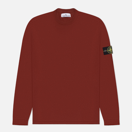  Мужской свитер Stone Island Light Raw Hand Organic Cotton, цвет бордовый, размер L