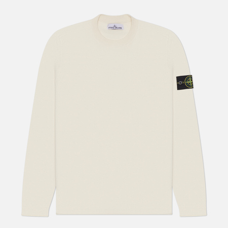  Мужской свитер Stone Island Light Raw Hand Organic Cotton, цвет белый, размер L