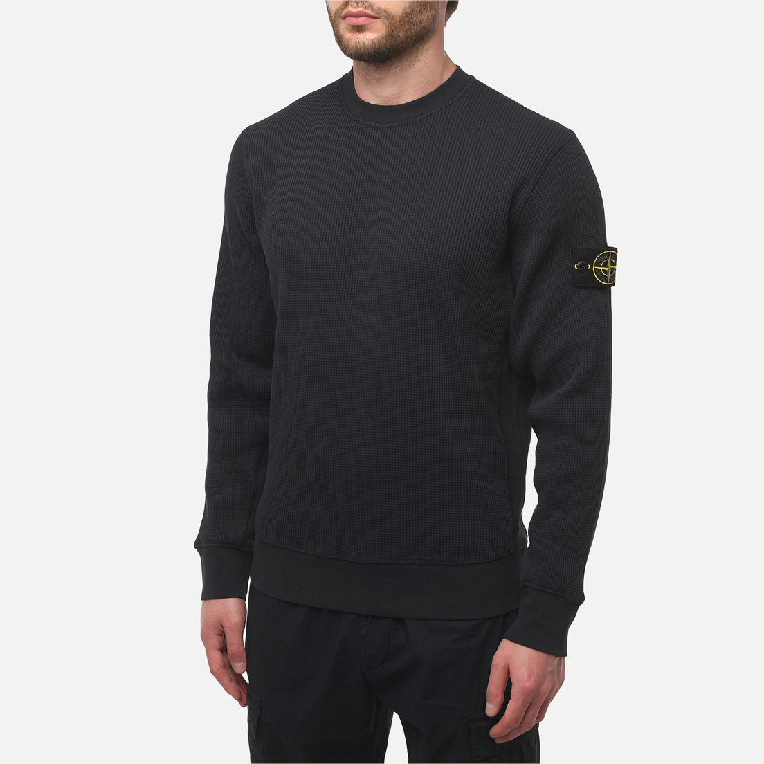 Stone Island Мужская толстовка Organic Cotton Waffle Fleece