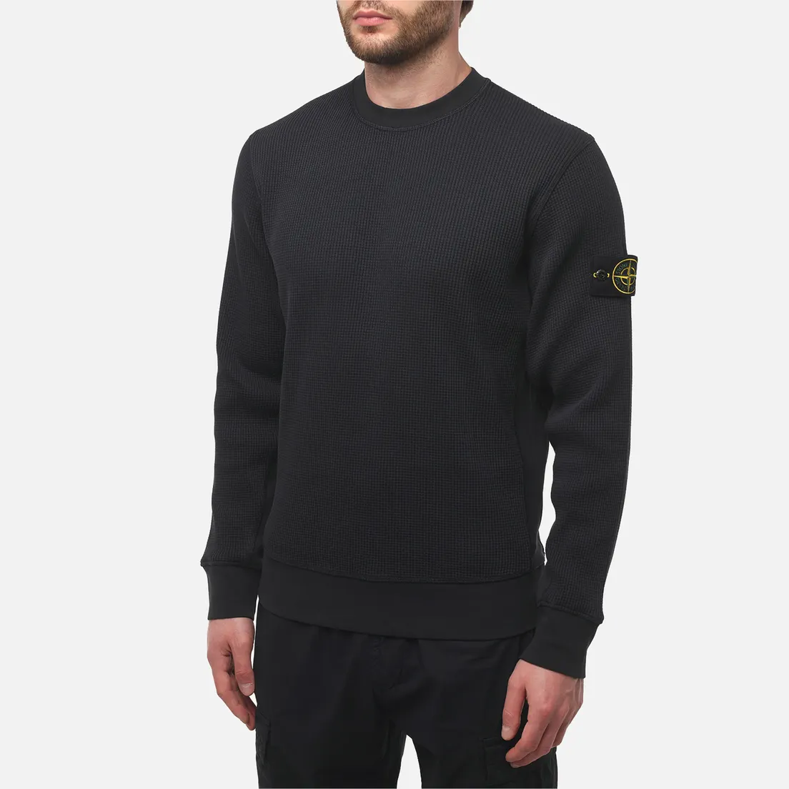 Stone Island Мужская толстовка Organic Cotton Waffle Fleece