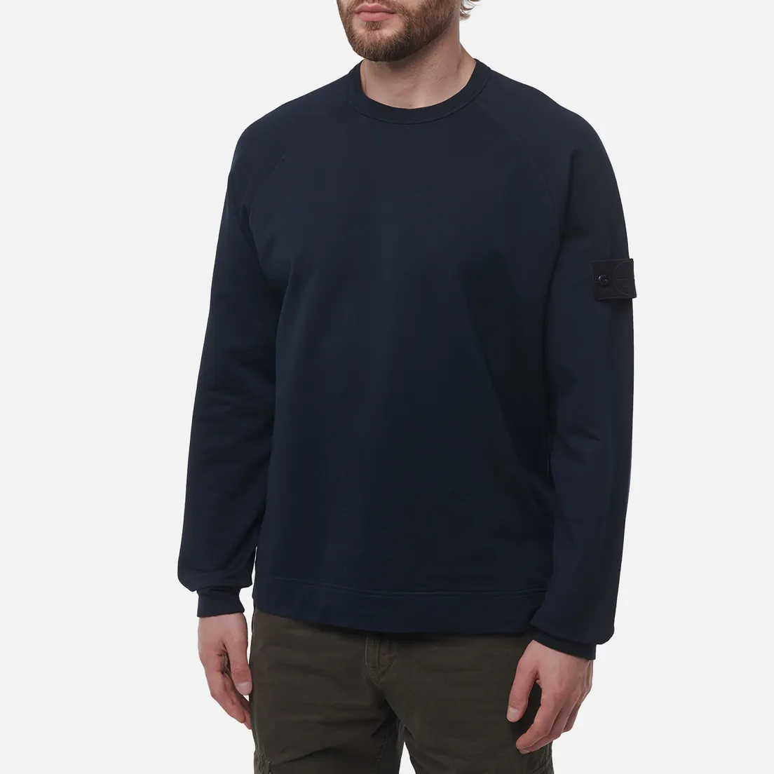 Stone Island Мужская толстовка Cotton Stretch Fleece Ghost