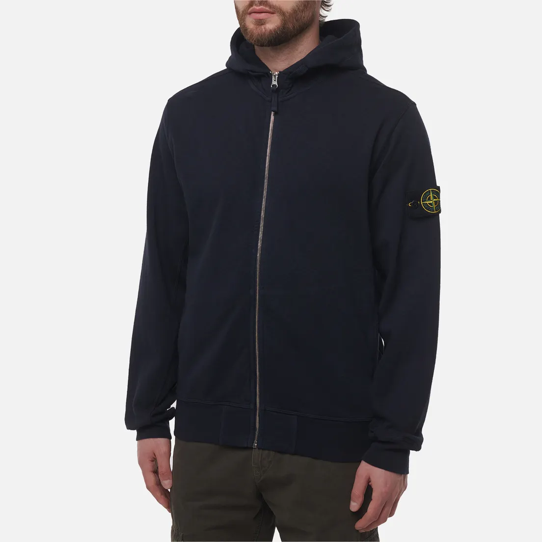 Stone Island Мужская толстовка Malfile Fleece Old Effect Full Zip Hoodie