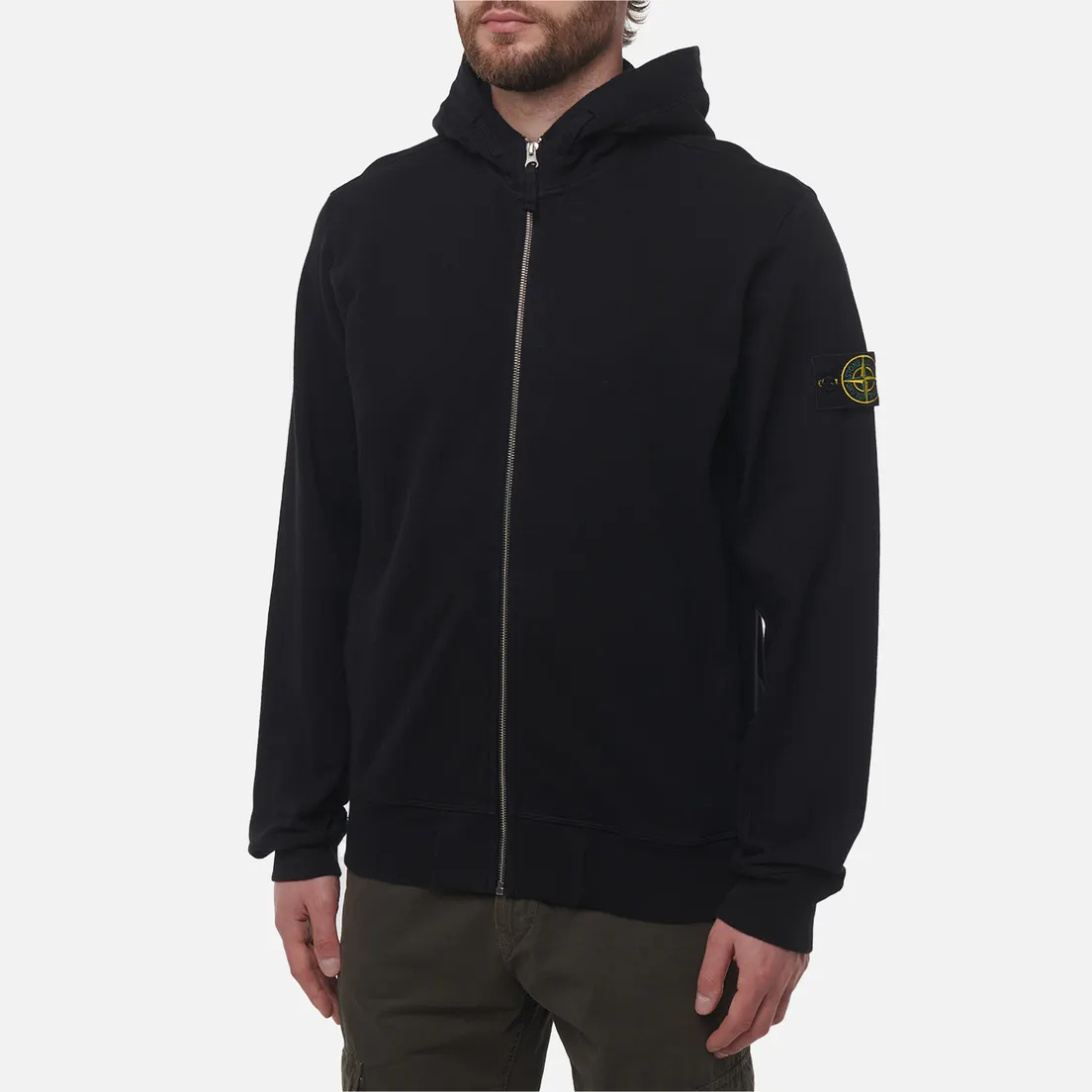 Stone Island Мужская толстовка Malfile Fleece Old Effect Full Zip Hoodie