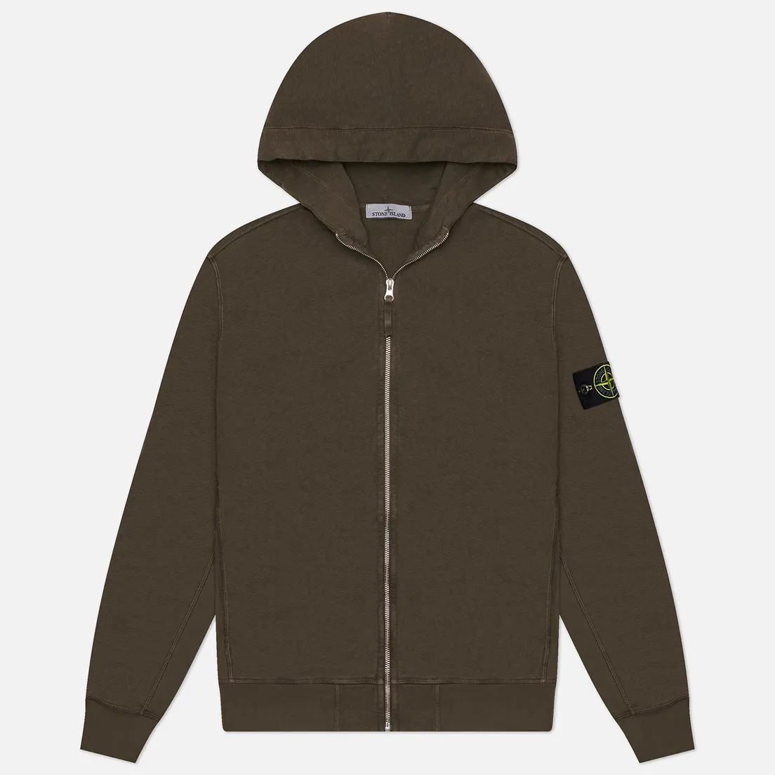 Stone Island Мужская толстовка Malfile Fleece Old Effect Full Zip Hoodie