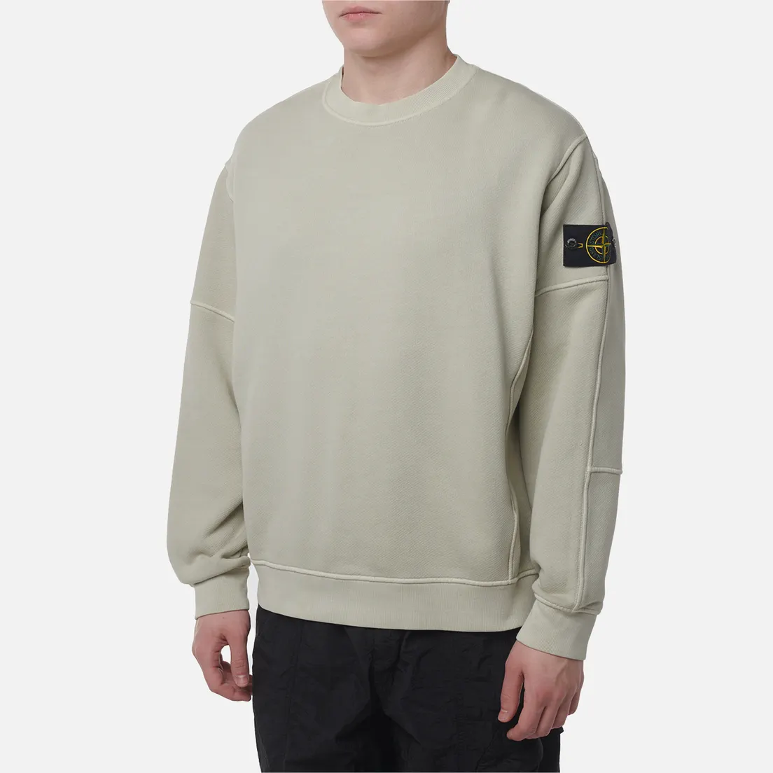 Stone Island Мужская толстовка Organic Cotton Diagonal Fleece Old Effect